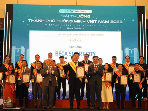 Becamex & VNTT được vinh danh tại giải thưởng Thành phố thông minh Việt Nam 2023