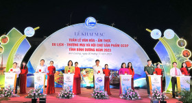 Khai mạc Tuần lễ Văn hóa - Ẩm thực - Du lịch - Thương mại và Hội chợ sản phẩm OCOP tỉnh Bình Dương năm 2023