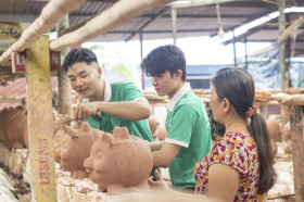 Clay piggy bank - a gift filled with childhood memories