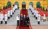 越共中央总书记阮富仲主持仪式 欢迎中共中央总书记、中国国家主席习近平到访