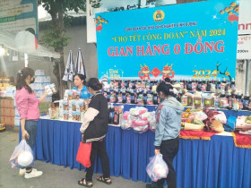Binh Duong Industrial Park Trade Union opens the "Trade Union Tet Market" in 2024