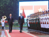 Chủ tịch nước chủ trì lễ đón Tổng thống Indonesia thăm cấp Nhà nước tới Việt Nam