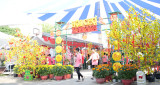 Trường Phan Chu Trinh (TP.Dĩ An) tổ chức Hội hoa xuân