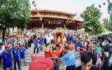 Hàng ngàn người tham gia lễ rước Cộ Bà Thiên Hậu Thành phố mới Bình Dương