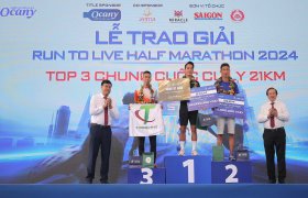 Hoàng Thanh Nguyên và Hoàng Thị Ngọc Hoa vô địch giải Run To Live 2024