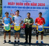 Giải bóng chuyền Thanh niên Công an Bình Dương mở rộng: Đơn vị huyện Bàu Bàng đạt giải nhất