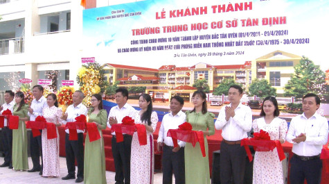 Huyện Bắc Tân Uyên: Khánh thành Trường Tiểu học THCS Tân Định