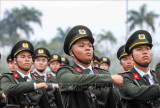 Hai Bộ trưởng Quốc phòng và Công an chủ trì kiểm tra hợp luyện diễu binh, diễu hành kỷ niệm Chiến thắng Điện Biên Phủ