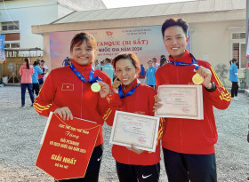 Giải vô địch bi sắt quốc gia 2024: Đội tuyển bi sắt Bình Dương giành 1 HCV, 1 HCĐ