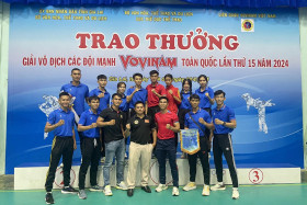 Giải vô địch các đội mạnh Vovinam toàn quốc 2024: Bình Dương xếp thứ 5 chung cuộc