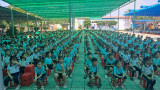 Trao tặng công trình “Mái che sân trường” cho trường Tiểu học Bàu Bàng