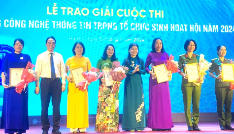 Thí sinh Lê Thị Hằng Nga đạt giải nhì cuộc thi “Ứng dụng công nghệ thông tin trong tổ chức sinh hoạt hội năm 2024”
