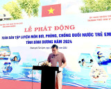 Bình Dương tổ chức Lễ phát động toàn dân tập luyện môn Bơi,  phòng, chống đuối nước trẻ em năm 2024
