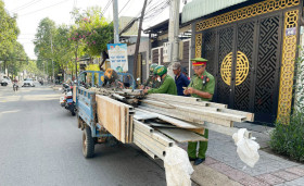 Xử lý nghiêm xe chở hàng cồng kềnh, nguy hiểm