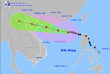 Thời tiết ngày 5-9: Bão số 3 di chuyển theo hướng Tây Tây Bắc, mạnh cấp 15