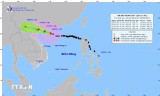 Bão số 3 đã giảm 2 cấp sau khi đổ bộ vào đảo Hải Nam của Trung Quốc