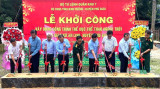 Groundbreaking ceremony of outdoor sports construction project of An Linh Parish