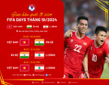 FIFA Days tháng 10: Đội tuyển Việt Nam đối đầu Li Băng và Ấn Độ