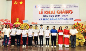Hơn 200 học sinh nhập học Trường Trung cấp Mỹ thuật - Văn hóa Bình Dương