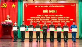 Bộ Chỉ huy Quân sự tỉnh khen thưởng 36 tập thể, cá nhân trong đợt thi đua cao điểm “Mừng Đảng, mừng xuân, ra quân quyết thắng”
