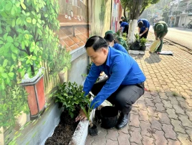 Thành đoàn Dĩ An: Thực hiện công trình “Đường hoa thanh niên làm theo lời Bác”