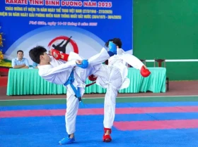 Giải vô địch Karate tỉnh Bình Dương 2025: Phú Giáo thắng lớn ngày đầu tiên