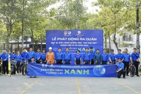 Thành đoàn Dĩ An:
Ra quân tuyên truyền hưởng ứng “Giờ trái đất”