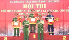 Hội thi thể thao nghiệp vụ chữa cháy và cứu nạn cứu hộ khu vực IV: Nâng cao bản lĩnh, năng lực xử lý tình huống