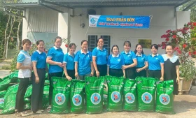 Hội LHPN huyện Bàu Bàng: Ra mắt công trình “Trao dưỡng chất - nhận mảng xanh”