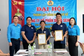 Liên đoàn Lao động huyện Phú Giáo:
Ra mắt Công đoàn cơ sở Công ty Cổ phần Delta SeiKan