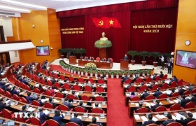 Thông cáo báo chí về ngày làm việc thứ hai của Hội nghị Trung ương 11 khóa XIII