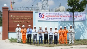 Đóng điện, nâng công suất trạm biến áp 110kV Thới An