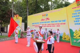 Hội thi “Nghi thức Đội - Chỉ huy Đội giỏi và múa hát tập thể” TP.Thủ Dầu Một năm học 2024-2025:
Em Nguyễn Tú Bình đạt giải nhất phần Chỉ huy Đội giỏi