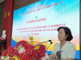 Huyện Bàu Bàng: Khai giảng lớp bồi dưỡng lý luận chính trị và nghiệp vụ cho cán bộ Hội Phụ nữ cơ sở
