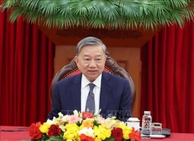越共中央总书记苏林总与欧洲理事会主席安东尼奥·科斯塔通电话