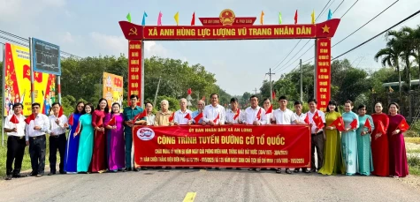 Xã An Long (huyện Phú Giáo): Khánh thành “Tuyến đường cờ Tổ quốc”
