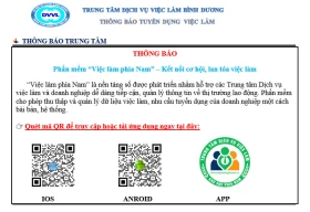 Trung tâm Dịch vụ việc làm Bình Dương thông báo tuyển dụng việc làm