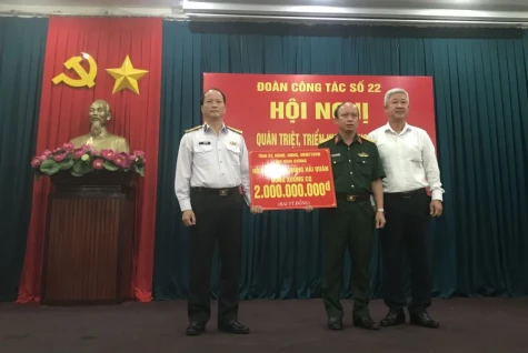 Binh Duong donates VND 2 billion to the Navy to build CQ ship