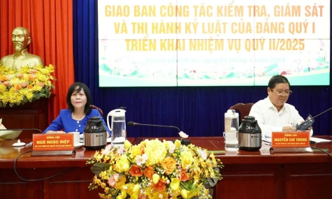 Hội nghị giao ban công tác kiểm tra, giám sát, kỷ luật của Đảng quý I, triển khai phương hướng, nhiệm vụ quý II-2025