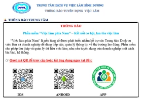 Trung tâm Dịch vụ việc làm Bình Dương thông báo tuyển dụng việc làm