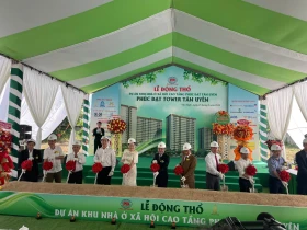 Động thổ dự án Khu nhà ở cao tầng Phúc Đạt Tân Uyên
