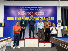 Kết thúc giải vô địch Bida tỉnh Bình Dương năm 2025: Phú Giáo giành chức vô địch tuyệt đối