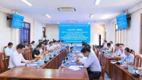 Provincial leaders work with Ben Cat City on progress of local projects