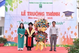 Trường Phan Chu Trinh (TP.Dĩ An) tổ chức lễ trưởng thành cho học sinh