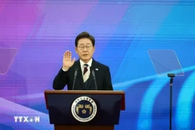 越南领导人向大韩民国第21任总统致贺电