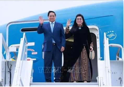 Prime Minister Pham Minh Chinh arrives in Tallinn, starting official visit to Estonia
