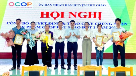 Huyện Phú Giáo: Công nhận 12 sản phẩm đạt chuẩn OCOP 3 sao