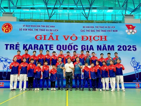 Kết thúc Giải vô địch trẻ karate quốc gia năm 2025: Bình Dương giành được tổng cộng 17 huy chương
