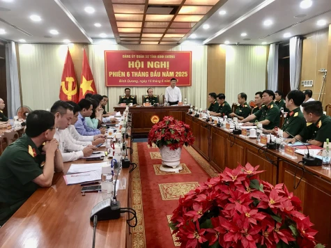 Đảng ủy Quân sự tỉnh tổ chức phiên họp 6 tháng đầu năm 2025