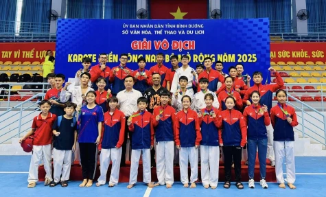 Giải vô địch Karate miền Đông Nam bộ năm 2025: Bình Dương 1 nhất toàn đoàn